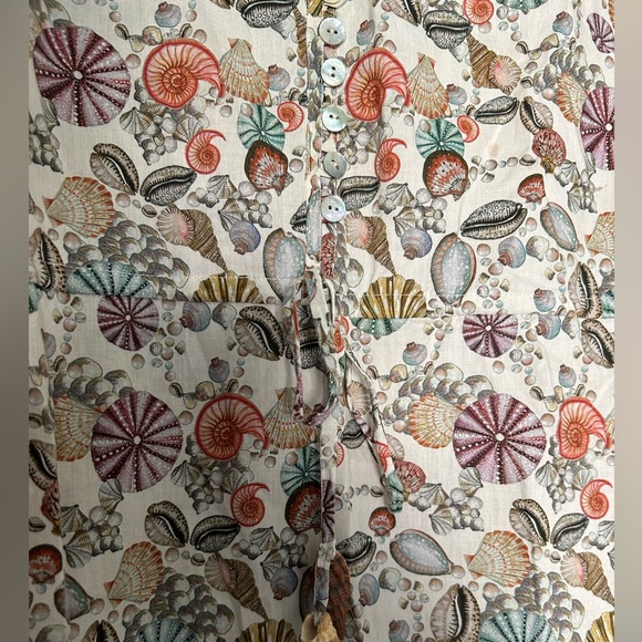 Catherine Prevost Designer Seashell Print Midi Dress  Size: Medium - Picture 5 of 7